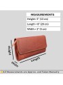 Women's Purse Genuine Leather Small Clutch Daily Brown Wallet